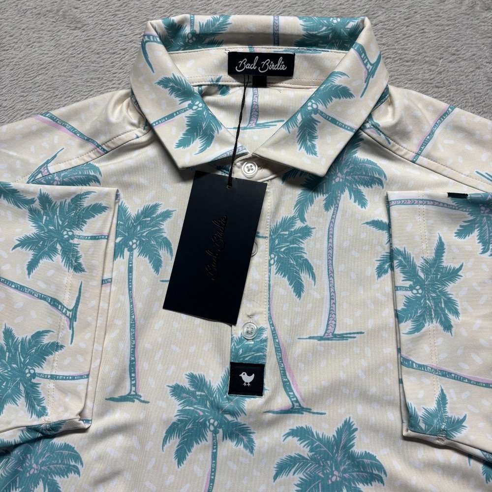 NEW Bad Birdie Core Polo Golf Shirt Mens S Chasin' Shade Performance Tropical